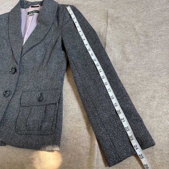 Eddie Bauer Gray Wool Blend Tailored Blazer Women’s 8 Classic Heritage Office - Picture 7 of 9